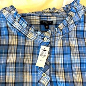 NWT. Talbots light weight plaid tunic. 2X